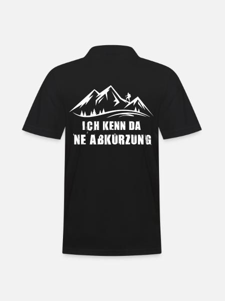 Ich kenn da ne Abkürzung - Männer Poloshirt - Schwarz