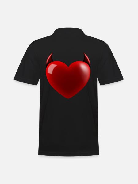 Heart Devil - Men's Polo Shirt - black