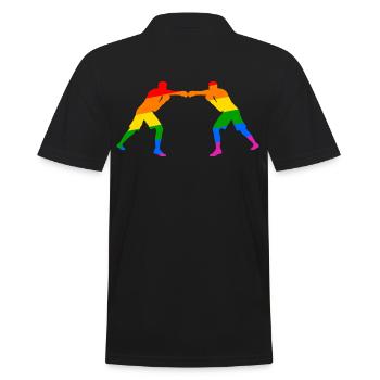 Boxing - fighting spirit and diversity - Men's Polo Shirt - black - Back - Kai (181cm)