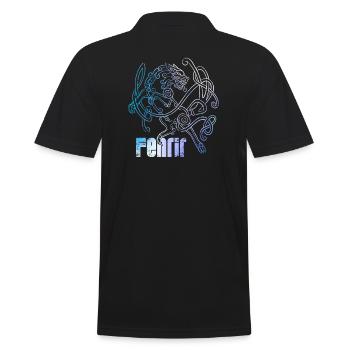 Wikinger Fenrir Symbol - Männer Poloshirt - Schwarz - Hinten - Kai (181cm)