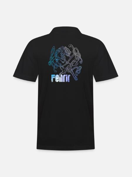 Viking Fenrir symbol - Men's Polo Shirt - black