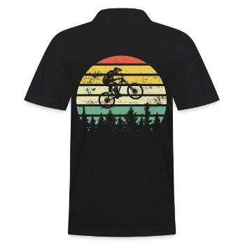 VTT - Downhill Retrocolor - Cadeau - Polo Homme - noir - Dos - Kai (181cm)