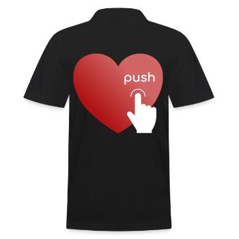 Poussez mon cœur - Polo Homme - noir - Dos - Kai (181cm)