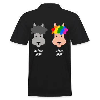 Alpaga coloré lama yoga - Polo Homme - noir - Dos - Kai (181cm)