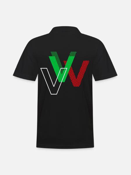 Letter V - Men's Polo Shirt - black