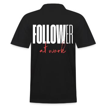 Follower at work - Men's Polo Shirt - black - Back - Kai (181cm)