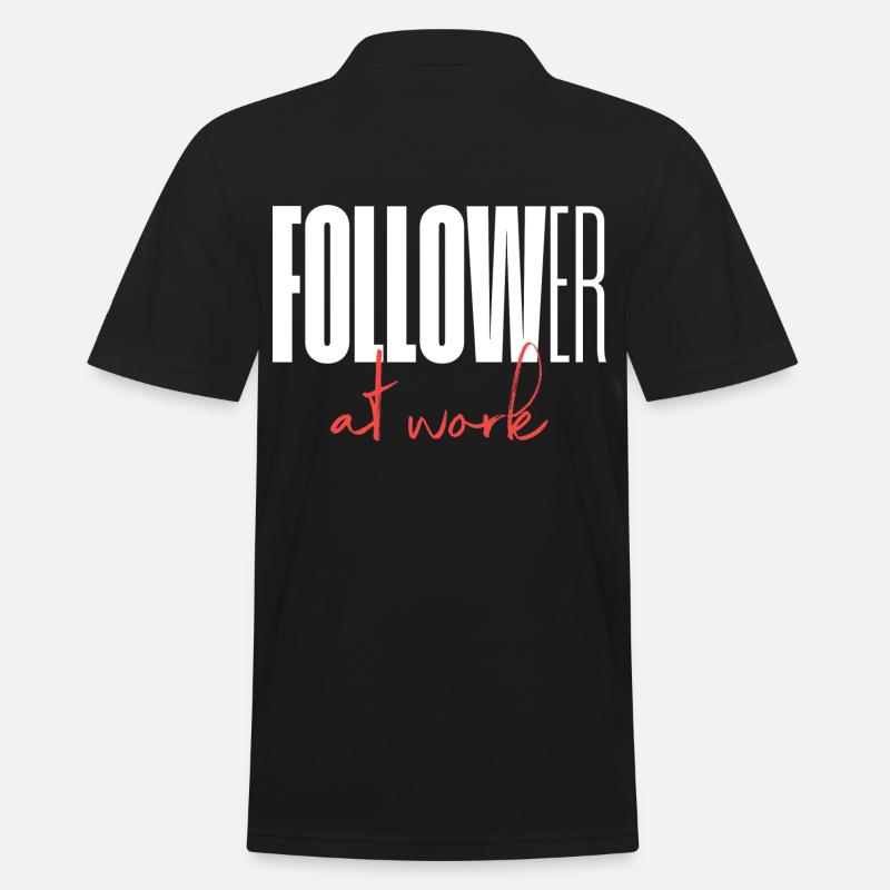 Follower at work - Männer Poloshirt - Schwarz