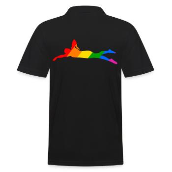 Nageur arc-en-ciel - Polo Homme - noir - Dos - Kai (181cm)