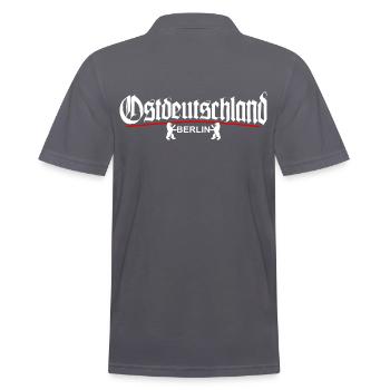Ostdeutschland - BERLIN - Männer Poloshirt - Anthrazit - Hinten - Nico (186cm)