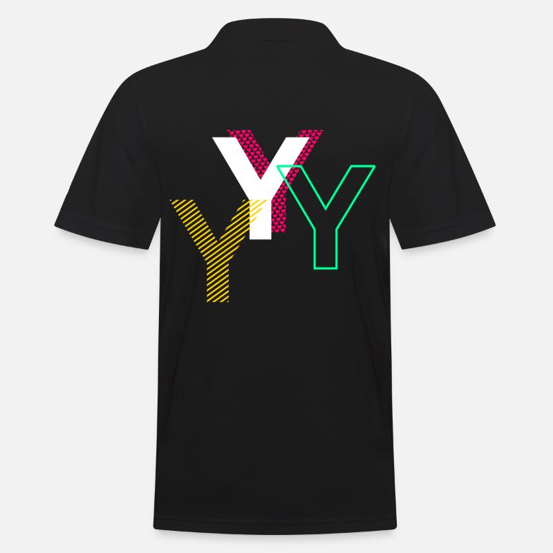 Y Buchstabe - Männer Poloshirt - Schwarz