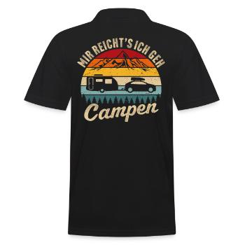 Mir reichts ich geh campen wohnwagen rentner - Männer Poloshirt - Schwarz - Hinten - Kai (181cm)