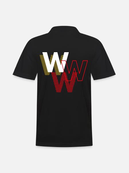 W w w - Men's Polo Shirt - black