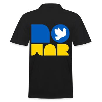 No War Shirt - Paix pour l’Ukraine - Polo Homme - noir - Dos - Kai (181cm)