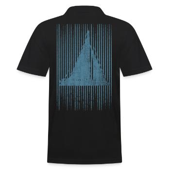 Catamaran Sailboat Boat - Men's Polo Shirt - black - Back - Kai (181cm)