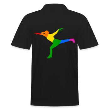 Jeu de couleurs en patinage artistique - Polo Homme - noir - Dos - Kai (181cm)
