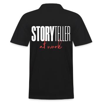 Conteur au travail - Polo Homme - noir - Dos - Kai (181cm)
