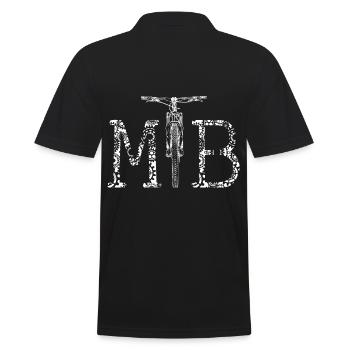 MTB - Mountainbiker Logo - Steampunk - Männer Poloshirt - Schwarz - Hinten - Kai (181cm)