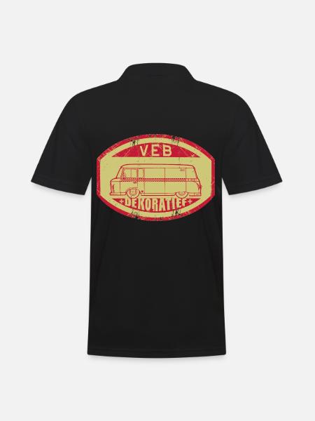 Barkas b 1000 - VEB Dekoratief - Männer Poloshirt - Schwarz