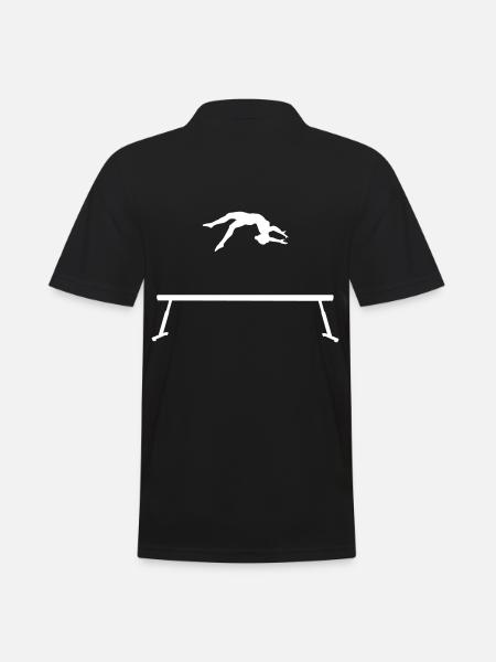 Turnen am Schwebebalken - Männer Poloshirt - Schwarz