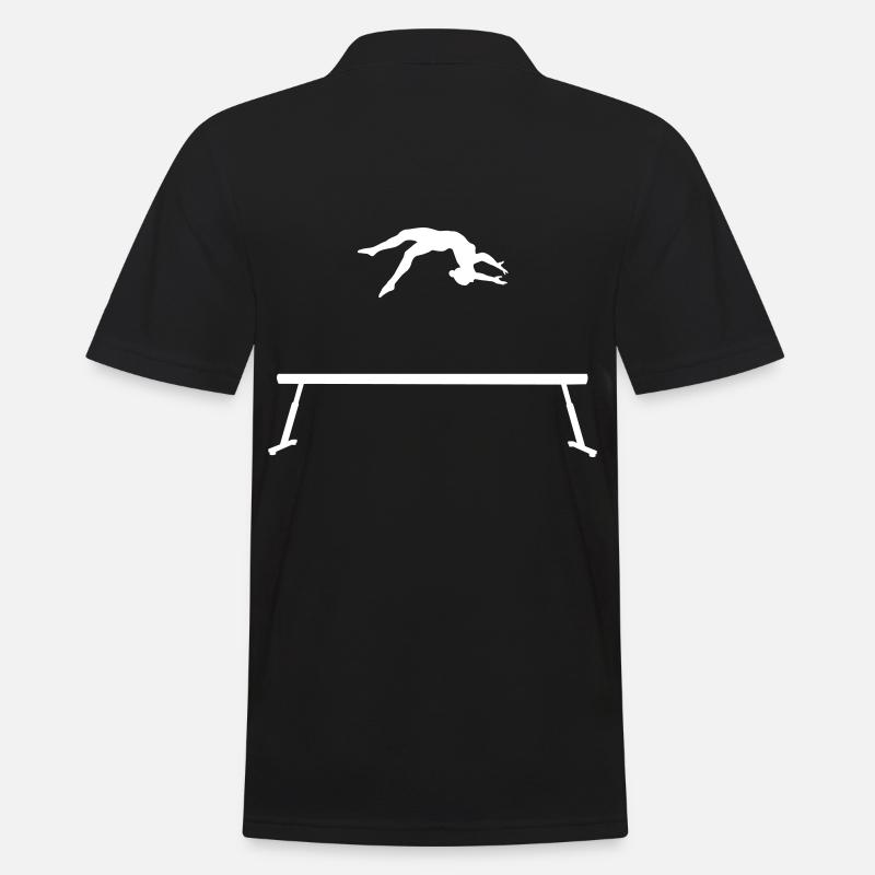 Turnen am Schwebebalken - Männer Poloshirt - Schwarz