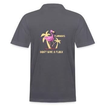 Flamingo Sommer Design mit Spruch - Männer Poloshirt - Anthrazit - Hinten - Nico (186cm)