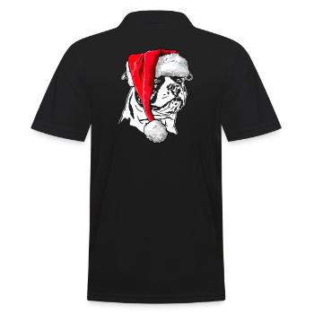 Père Noël bouledogue américain chiens de Noël Wilsigns - Polo Homme - noir - Dos - Kai (181cm)