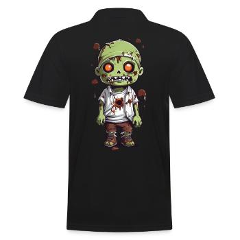 Mitternachts Zombie Spaß an Halloween - Männer Poloshirt - Schwarz - Hinten - Kai (181cm)