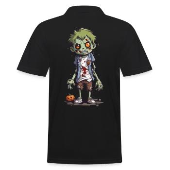 Cartoon Zombie Goule Halloween Nuit - Polo Homme - noir - Dos - Kai (181cm)