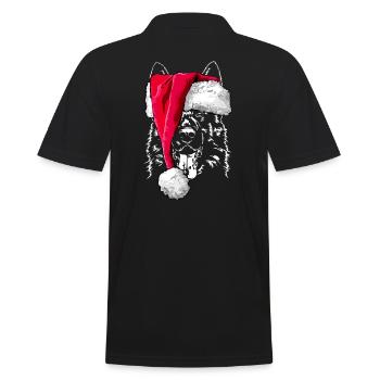 GERMAN SHEPHERD DOG German Shepherd Christmas - Men's Polo Shirt - black - Back - Kai (181cm)
