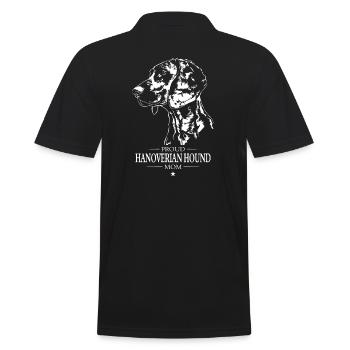 Hanoverian Hound Mom Dog Dog Hunting Dogs Wilsigns - Men's Polo Shirt - black - Back - Kai (181cm)