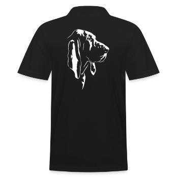 Bloodhound Silhouette Chien Chiens Wilsigns - Polo Homme - noir - Dos - Kai (181cm)