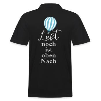 Ballon Heißluftballon Ballonfahrt - Männer Poloshirt - Schwarz - Hinten - Kai (181cm)
