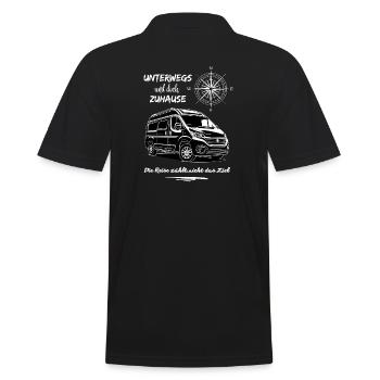 Camping van camping-car dicton avec boussole - Polo Homme - noir - Dos - Kai (181cm)