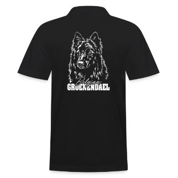 Portrait de GROENENDAEL en Belgique cadeau de Wilsign - Polo Homme - noir - Dos - Kai (181cm)