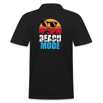 Beach Mode - strand - Männer Poloshirt - Schwarz - Hinten - Kai (181cm)