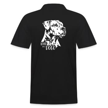 Aimé par un chien Dogo disant Dogo Argentino chiens - Polo Homme - noir - Dos - Kai (181cm)