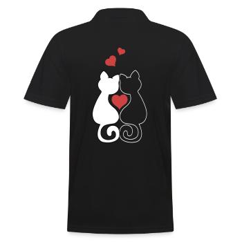 Cats Dear Cat Mama Cat Owners - Men's Polo Shirt - black - Back - Kai (181cm)