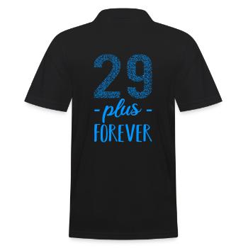 29 plus forever - 29+ birthday - funny sayings - Men's Polo Shirt - black - Back - Kai (181cm)