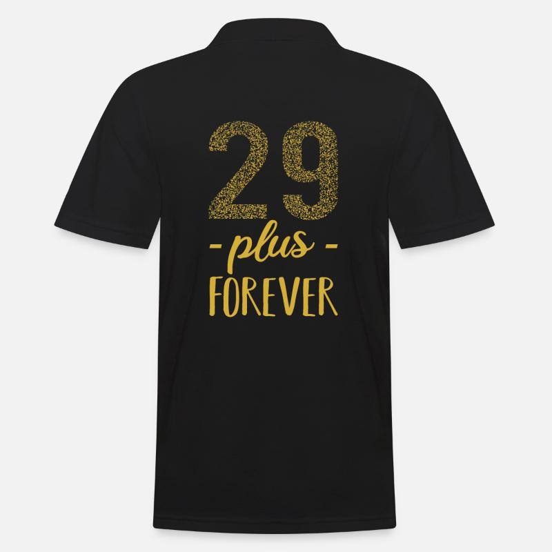 29 plus forever - 29 + Geburtstag - Männer Poloshirt - Schwarz