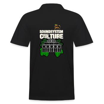 Soundsystem Culture - Männer Poloshirt - Schwarz - Hinten - Kai (181cm)