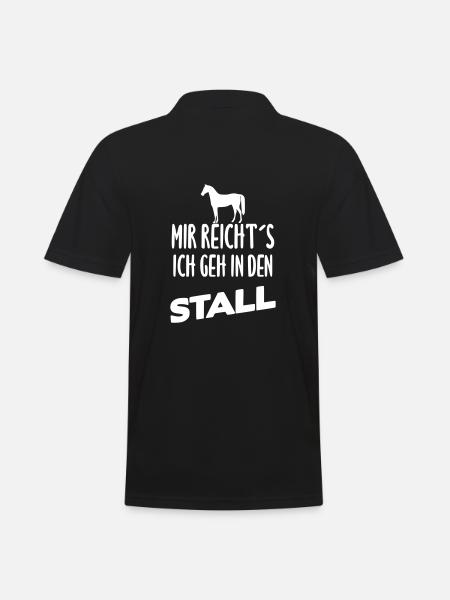 Mir reichts ich geh in den Stall - Männer Poloshirt - Schwarz