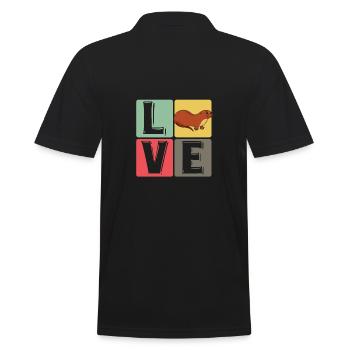 Drôle de loutre mignon animal loutre de mer amusant Liebh - Polo Homme - noir - Dos - Kai (181cm)