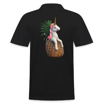 Licorne ananas - Licorne tropicale - Polo Homme - noir - Dos - Kai (181cm)
