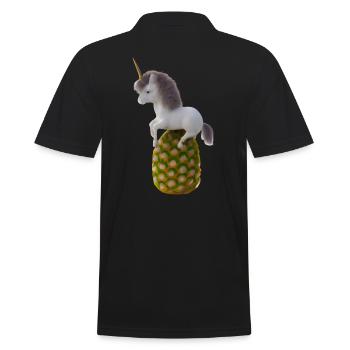 Licorne ananas - Licorne tropicale - Polo Homme - noir - Dos - Kai (181cm)