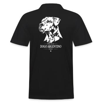 Dogue Argentino Papa Chien Chien Wilsigns - Polo Homme - noir - Dos - Kai (181cm)