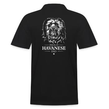 Havanese Dad Dog Dog Havanese Wilsigns - Men's Polo Shirt - black - Back - Kai (181cm)