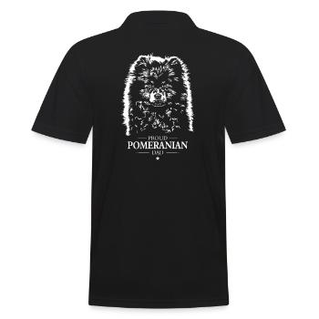Pomeranian Dad Hunde Hund Zwergspitz Wilsigns - Männer Poloshirt - Schwarz - Hinten - Kai (181cm)