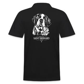 Saint Bernard Papa Chiens Chien Saint Bernard Wilsigns - Polo Homme - noir - Dos - Kai (181cm)