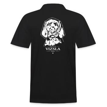 Vizsla Dad Dog Dog Wirehaired Vizsla Wilsigns - Men's Polo Shirt - black - Back - Kai (181cm)