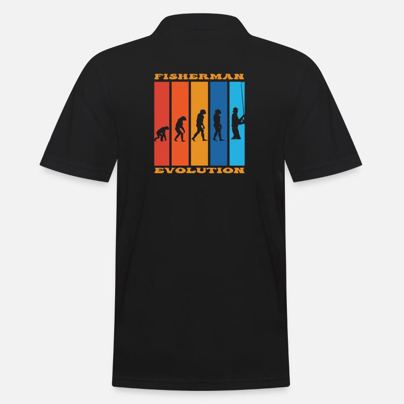 Angler Evolution - Männer Poloshirt - Schwarz